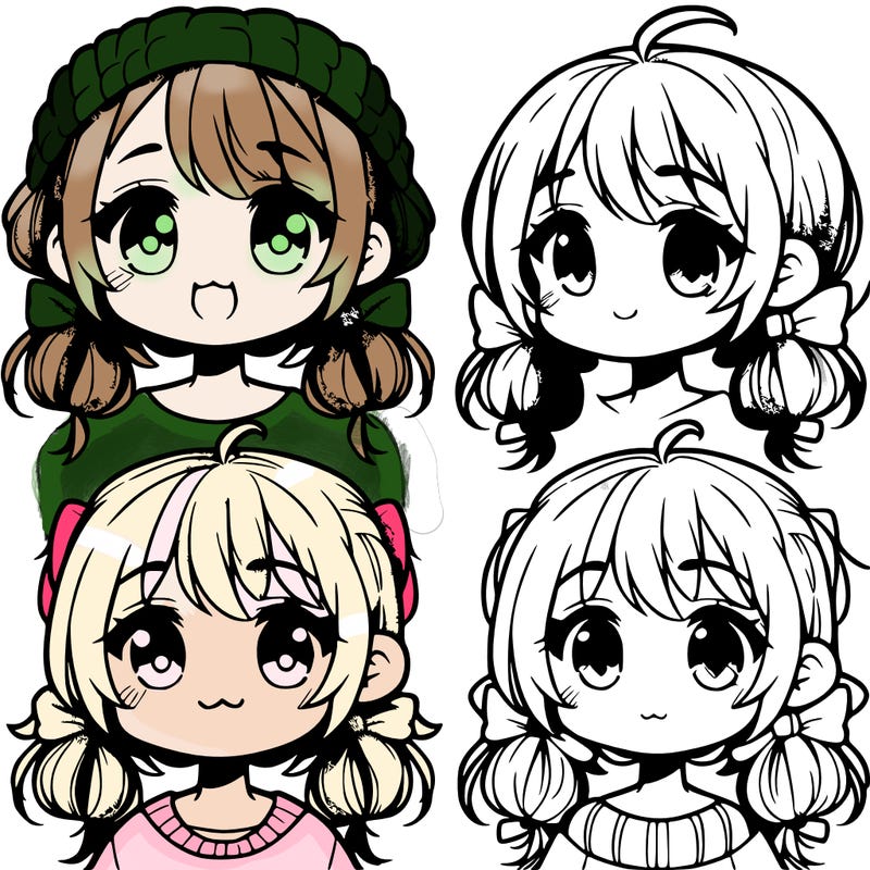 manga character girl kid