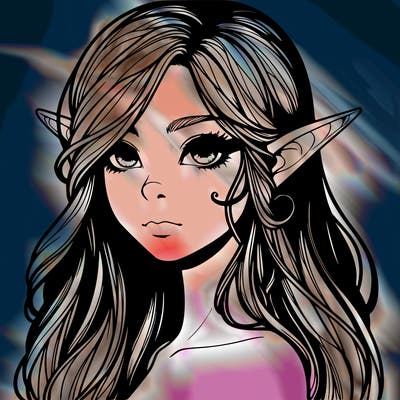 elf girl realistic dark fantasy