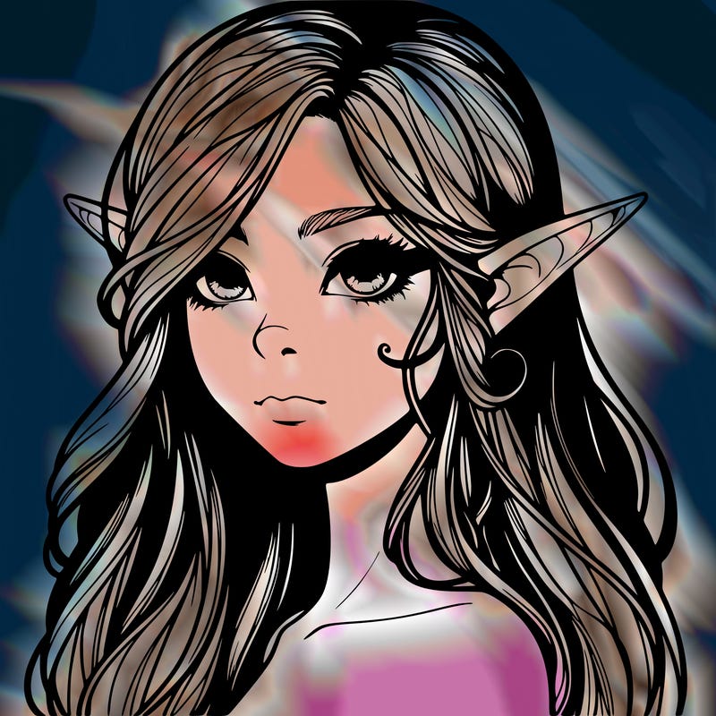 elf girl realistic dark fantasy