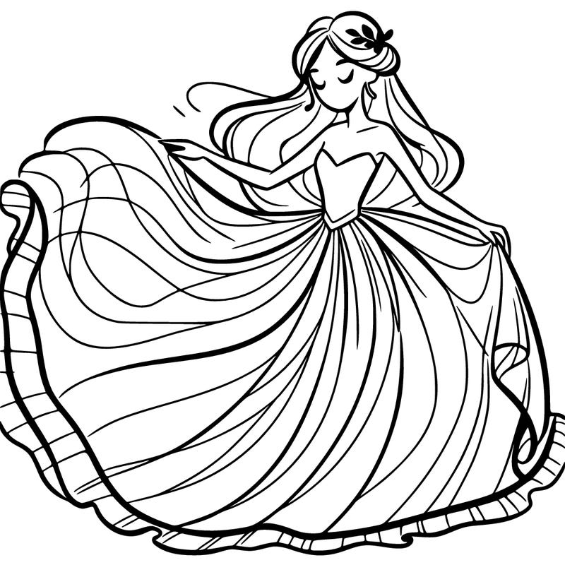 a woman in a flowing dress 👗