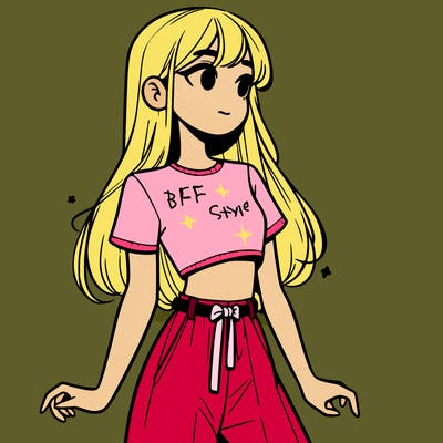 girl in a cute crop top