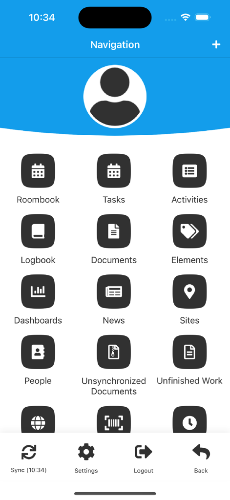 FacilityApps - Main navigation menu of the FacilityApps mobile app showing various modules including Tasks and Documents