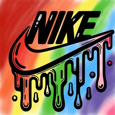 dripping nike logo