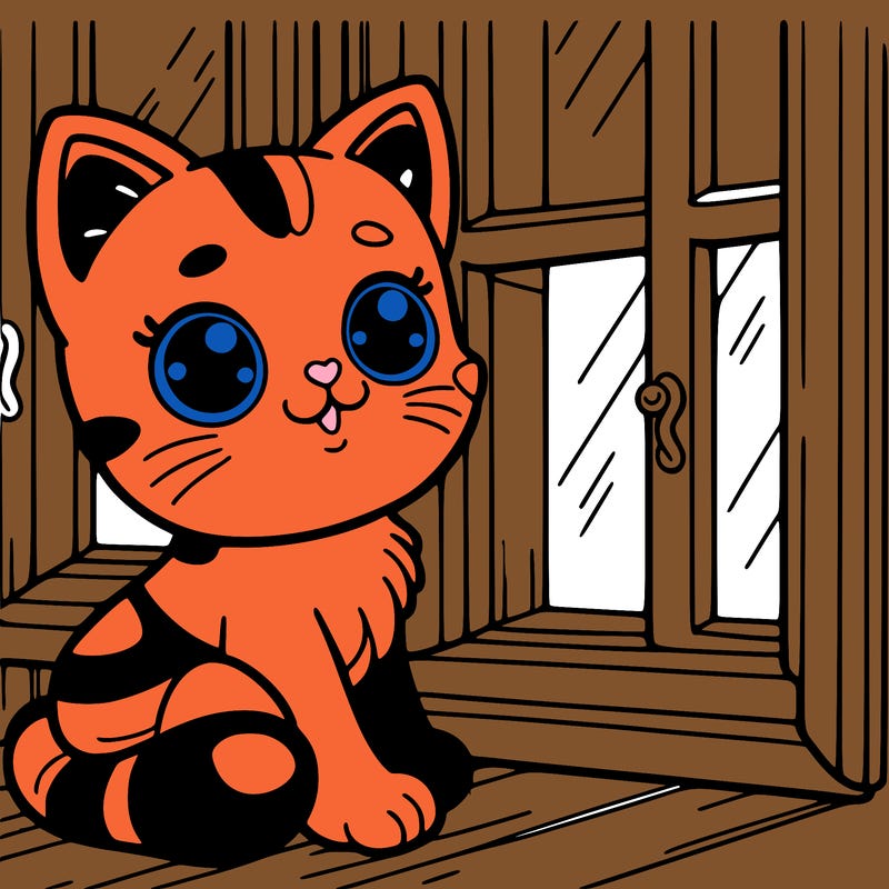 cat at the window