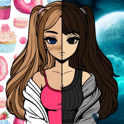 realistic girl split