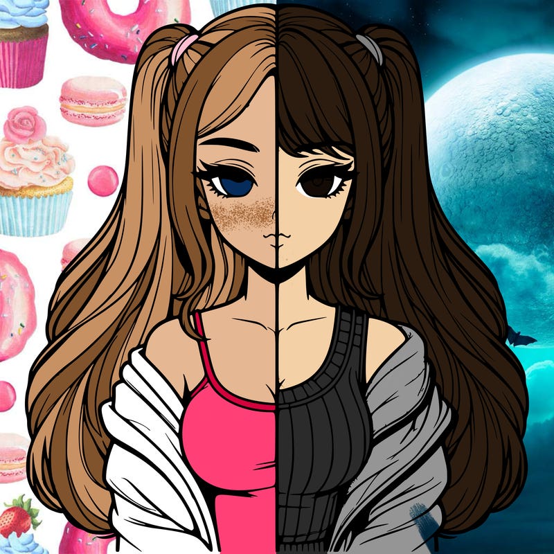 realistic girl split