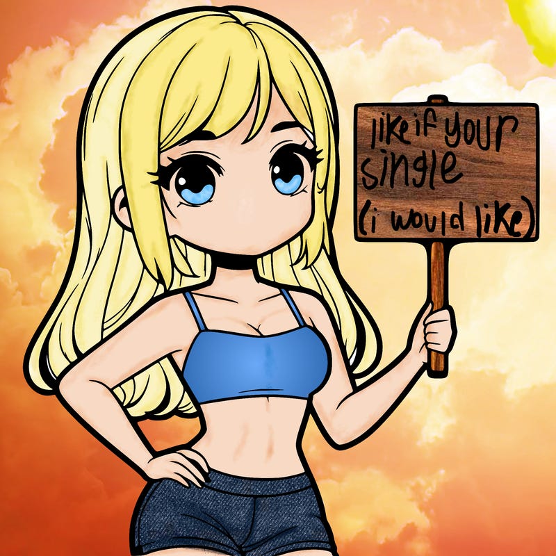 girl in a cute crop top holding a blank sign