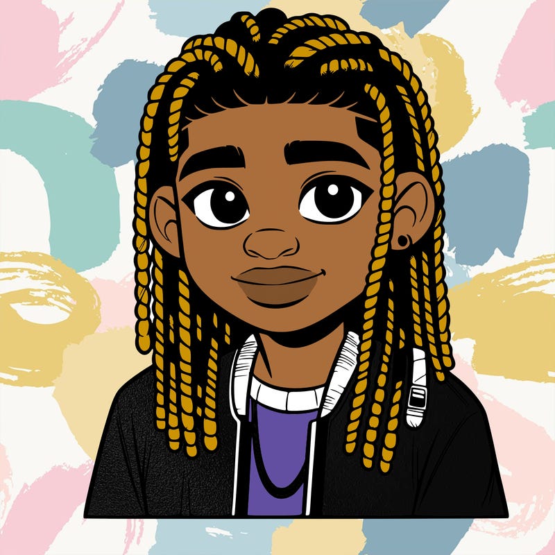 black teenager boy with braids