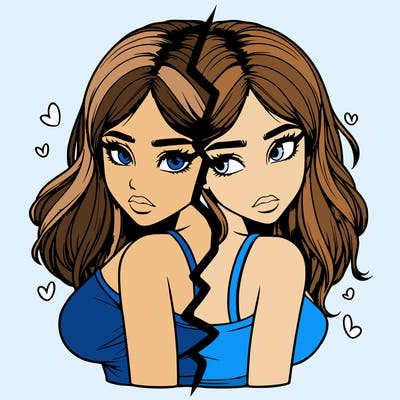 realistic girl split