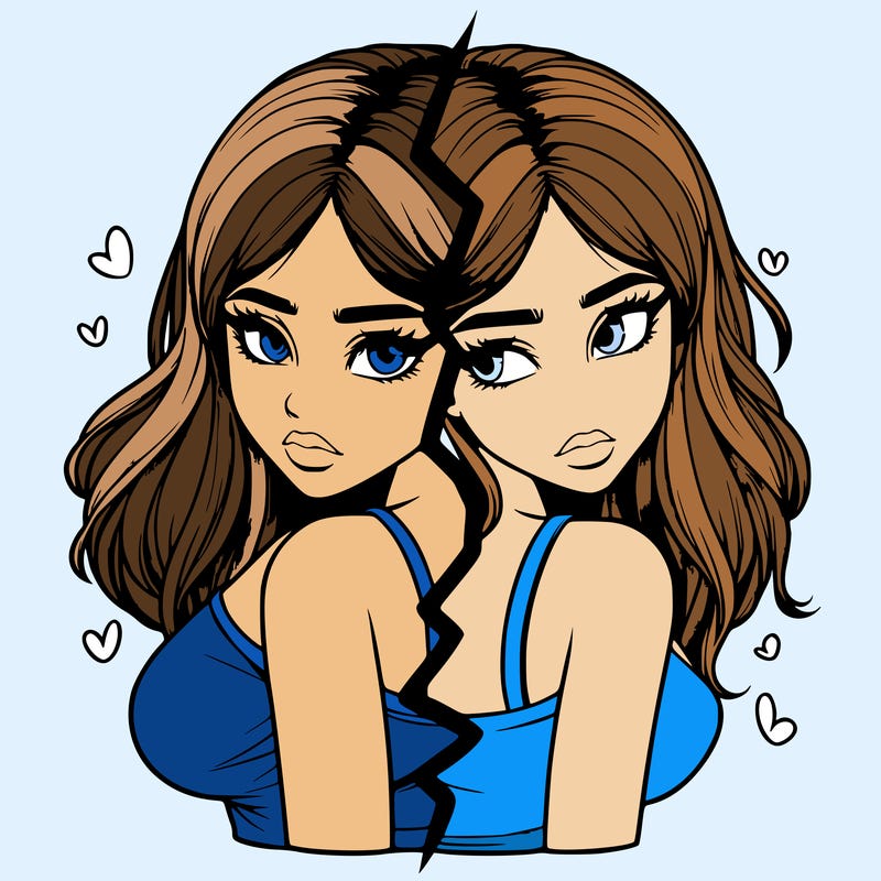 realistic girl split