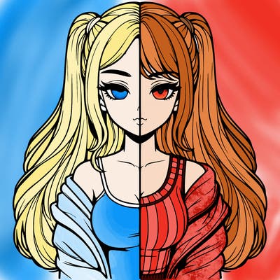 realistic girl split