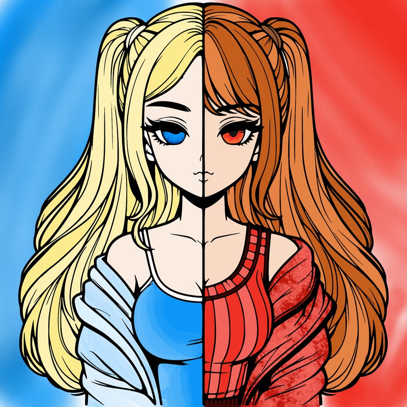 realistic girl split