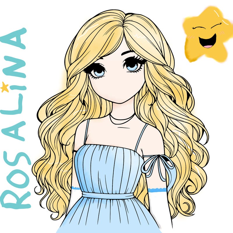 realistic girl with long hair and dress
