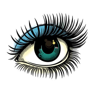 realistic eye long eylashes