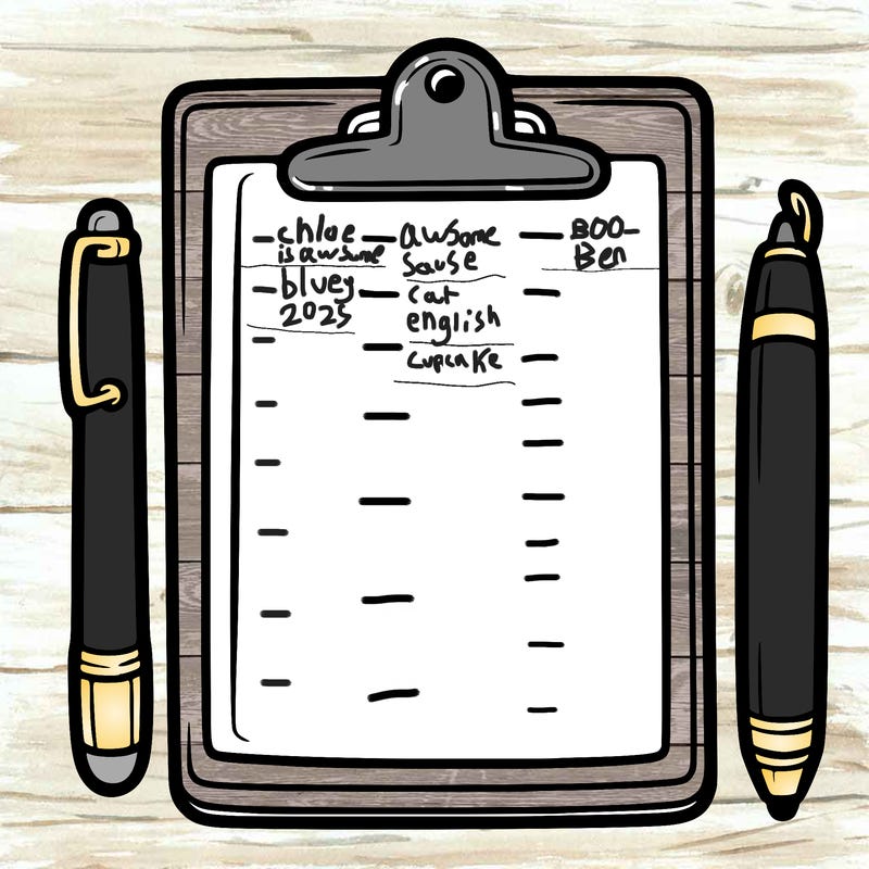 blank clip board with pen