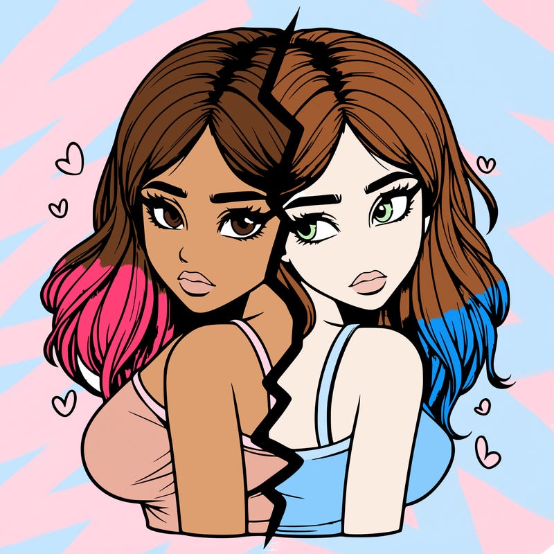 realistic girl split