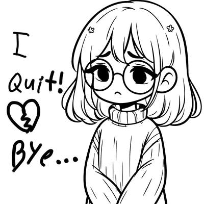 sad girl with glasses in a sweater