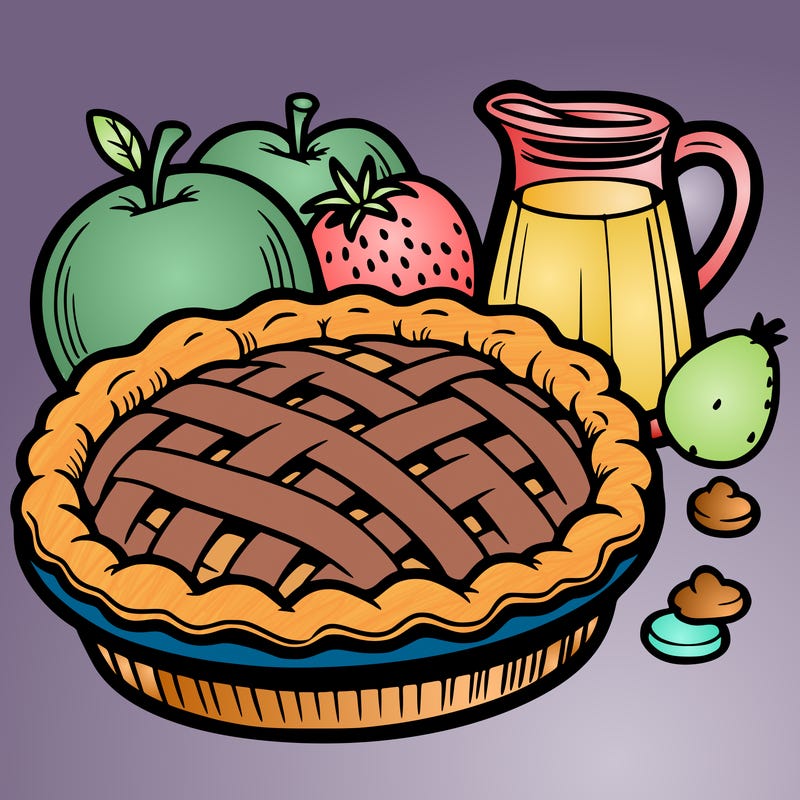 a pie of food