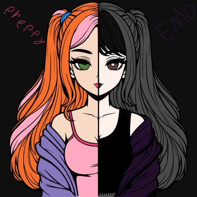 realistic girl split