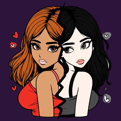 realistic girl split