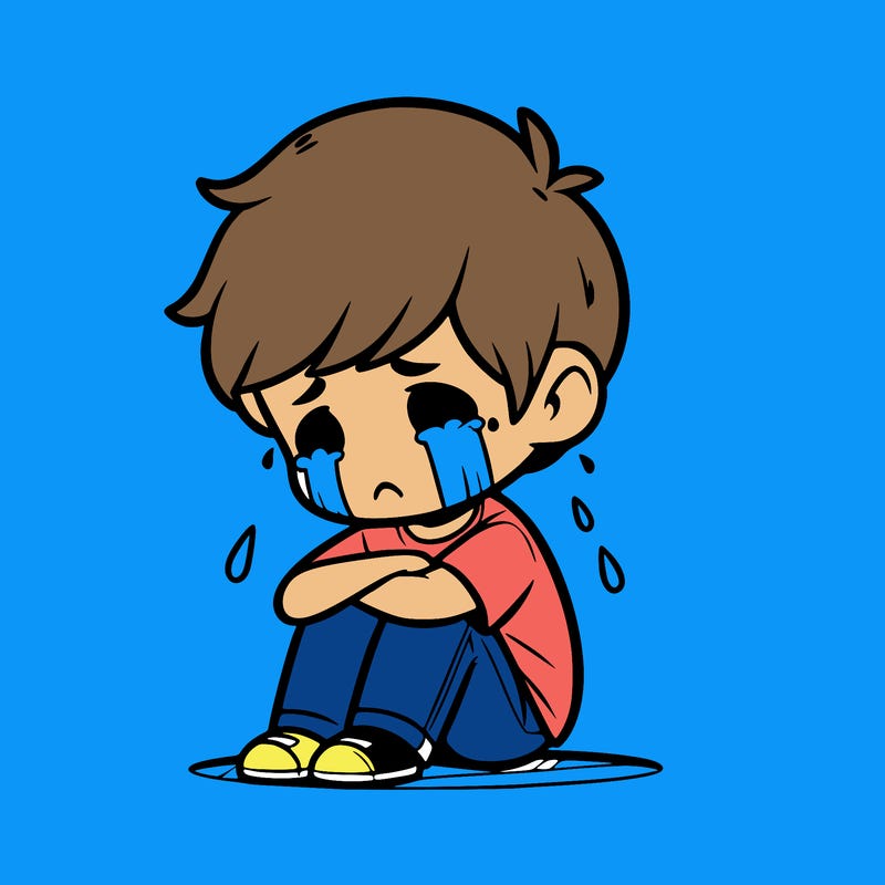 sad boy crying