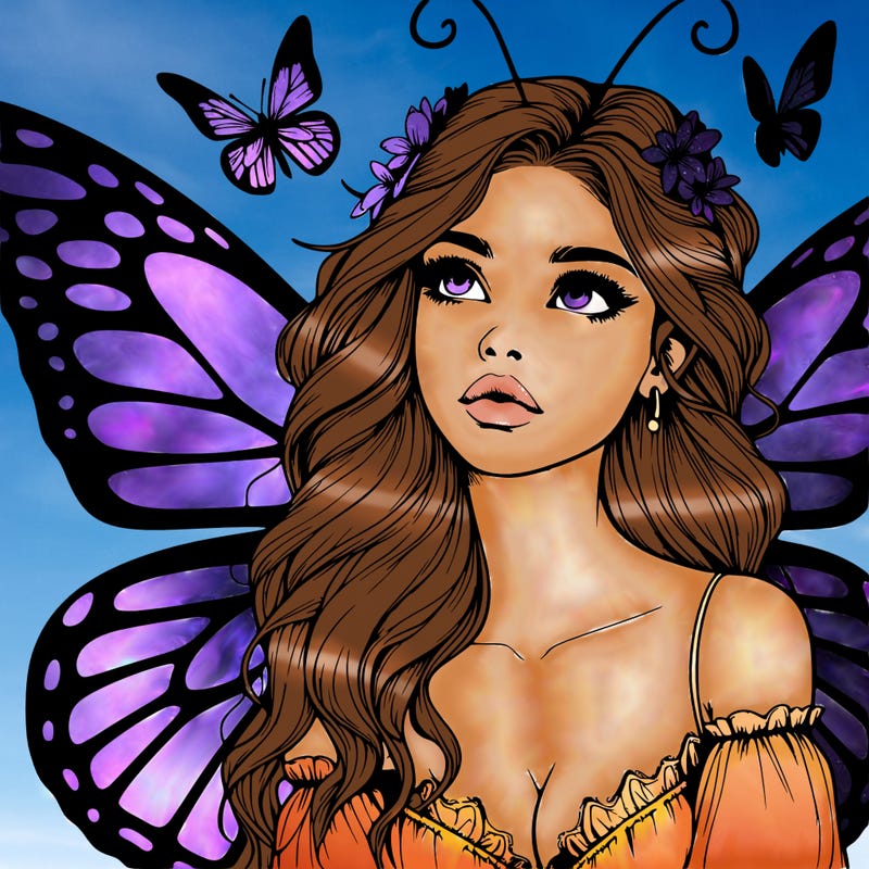 butterfly fairy realistic girl