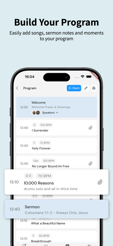 OnStage - Plan & Worship - Productivity App | MWM