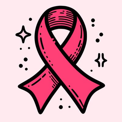 ribbon symbol of national breast cancer awareness month