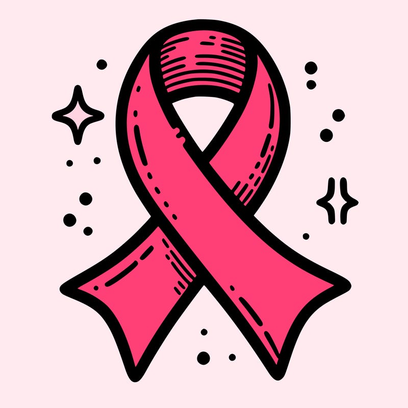 ribbon symbol of national breast cancer awareness month