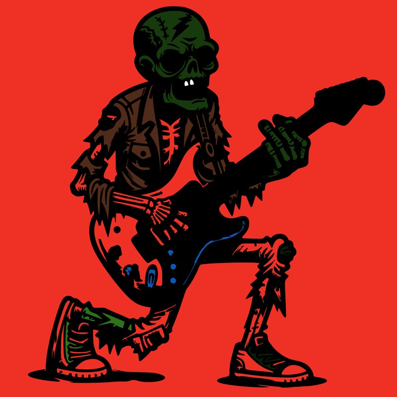 zombie blues guitar player