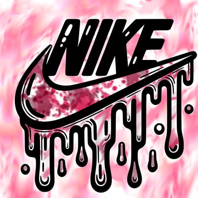 dripping nike logo