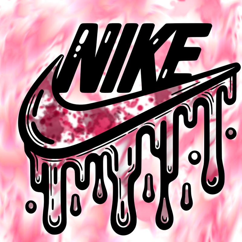 dripping nike logo