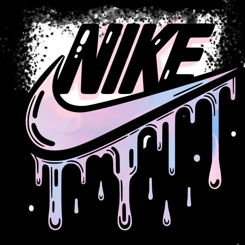 dripping nike logo