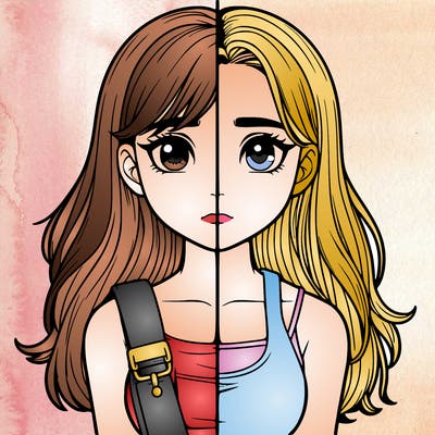 realistic girl split