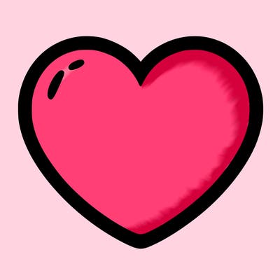 a blank heart