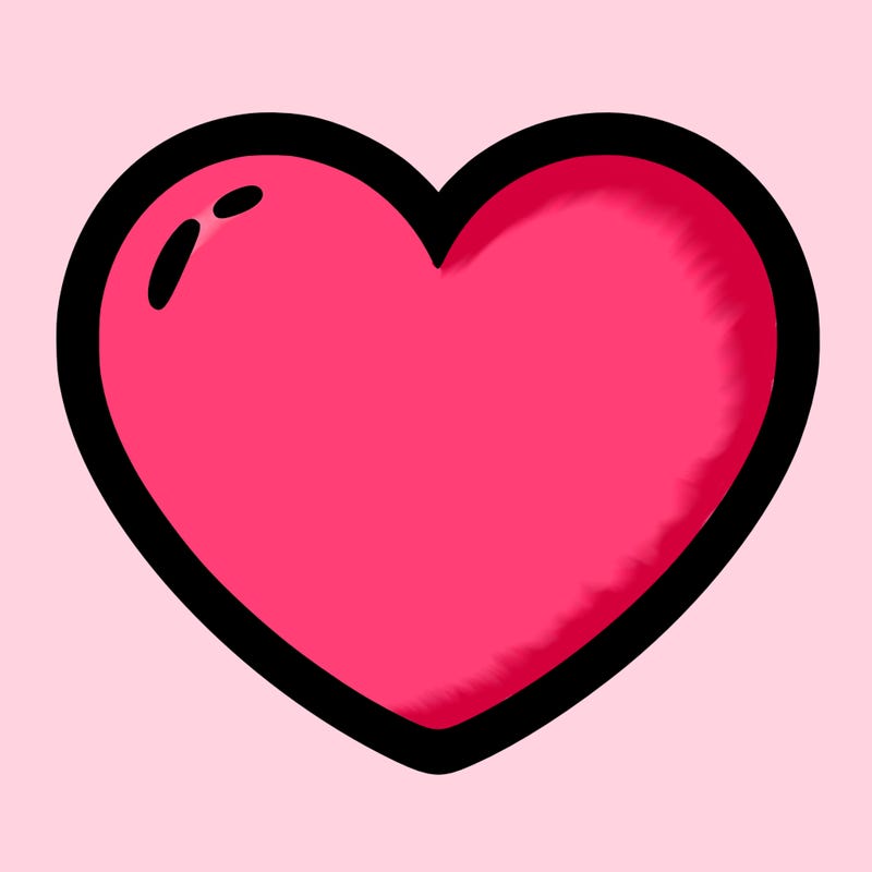 a blank heart