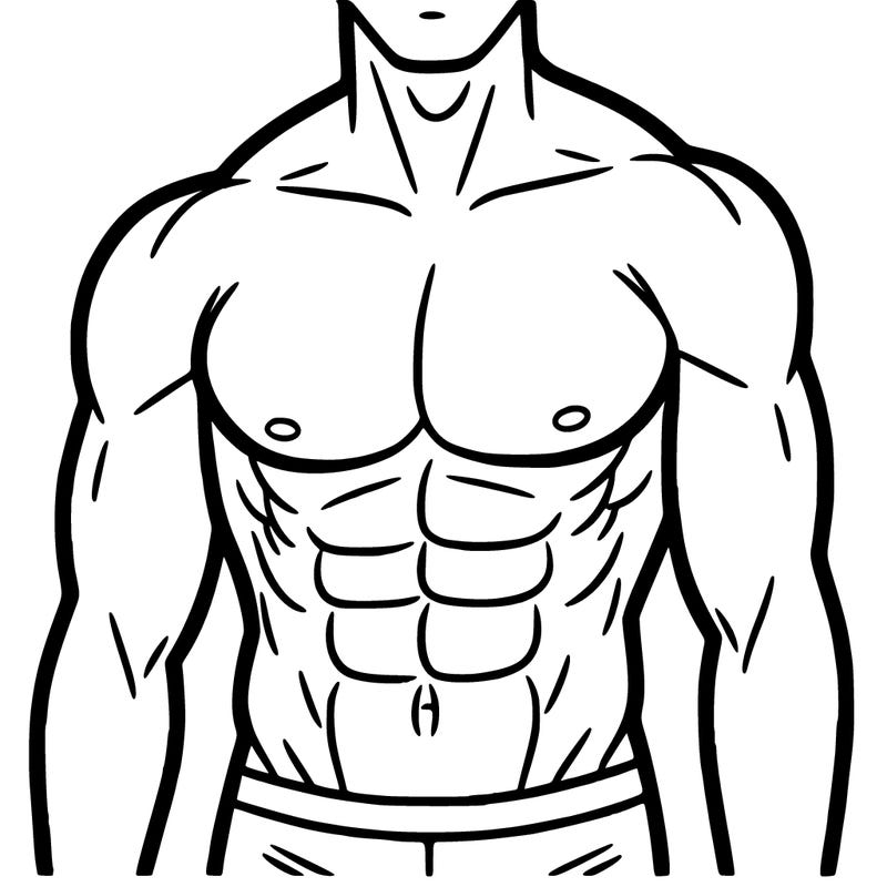 bare chested man with abs