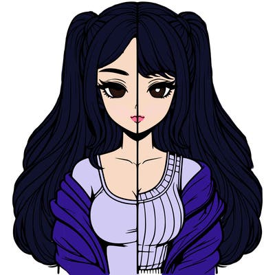 realistic girl split