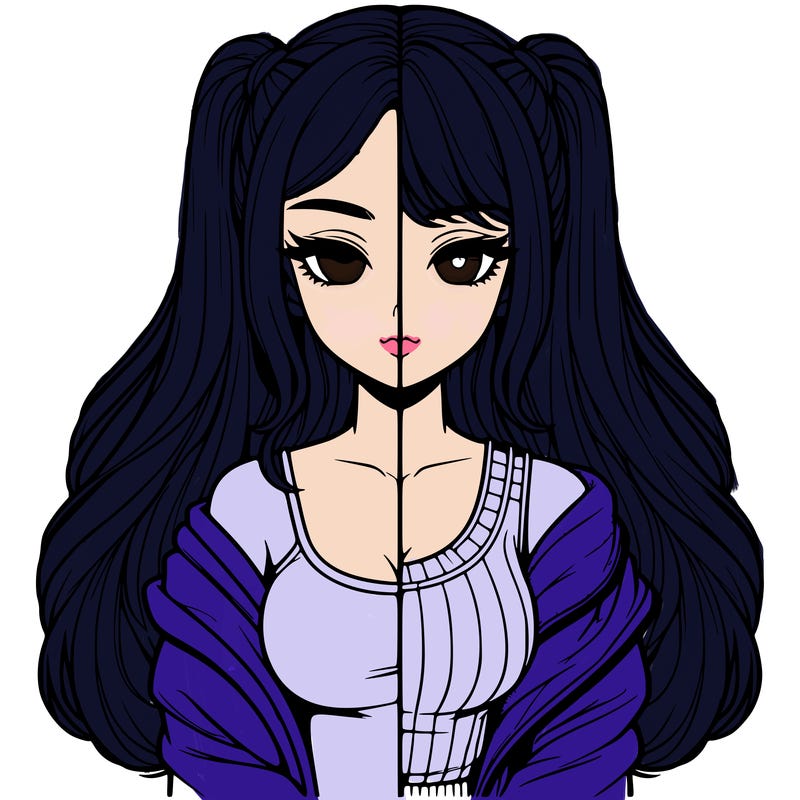 realistic girl split