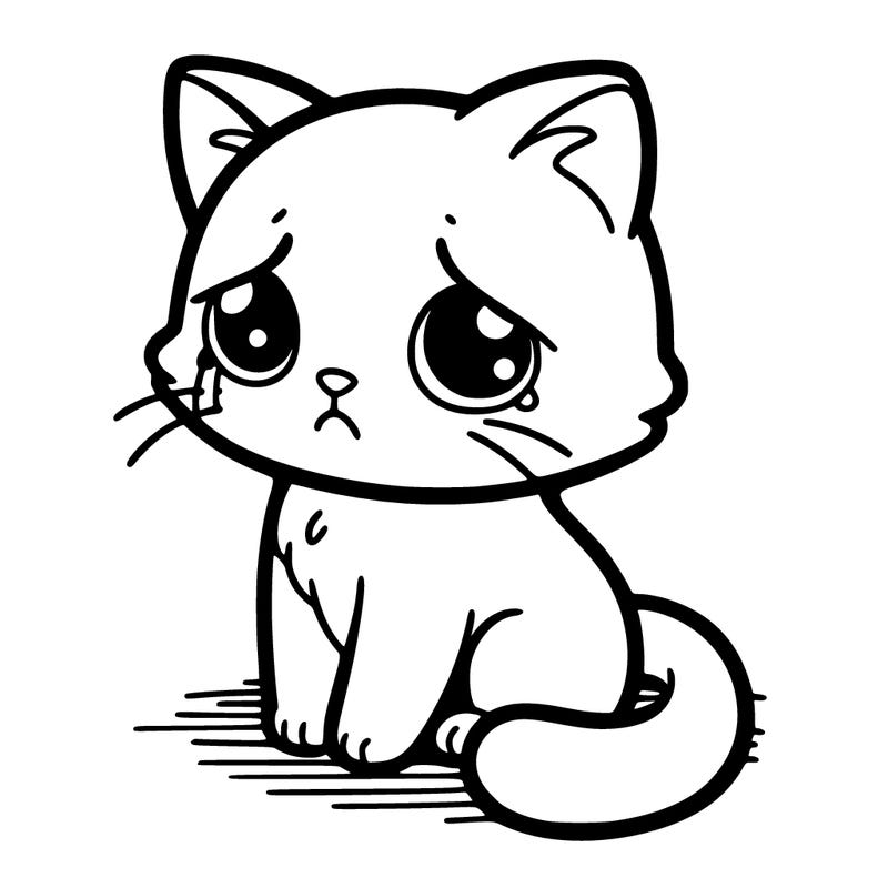 sad cat