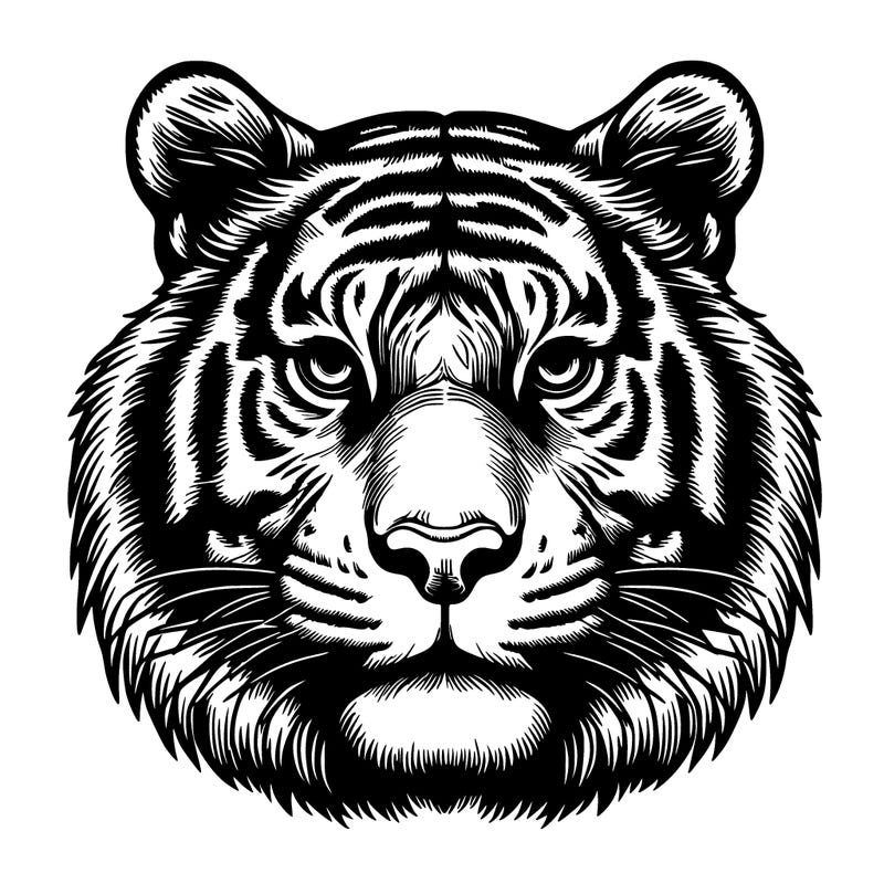 realistic tiger face