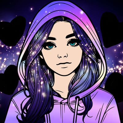 realistic girl with a hoodie