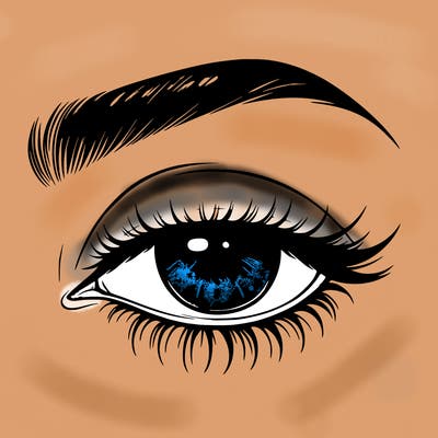 eye closed realistic
