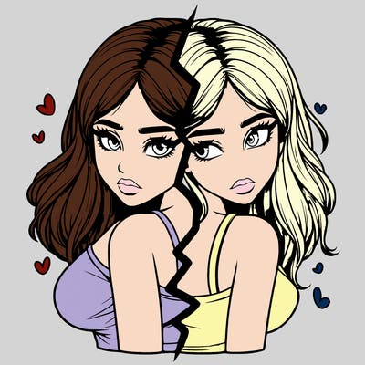 realistic girl split