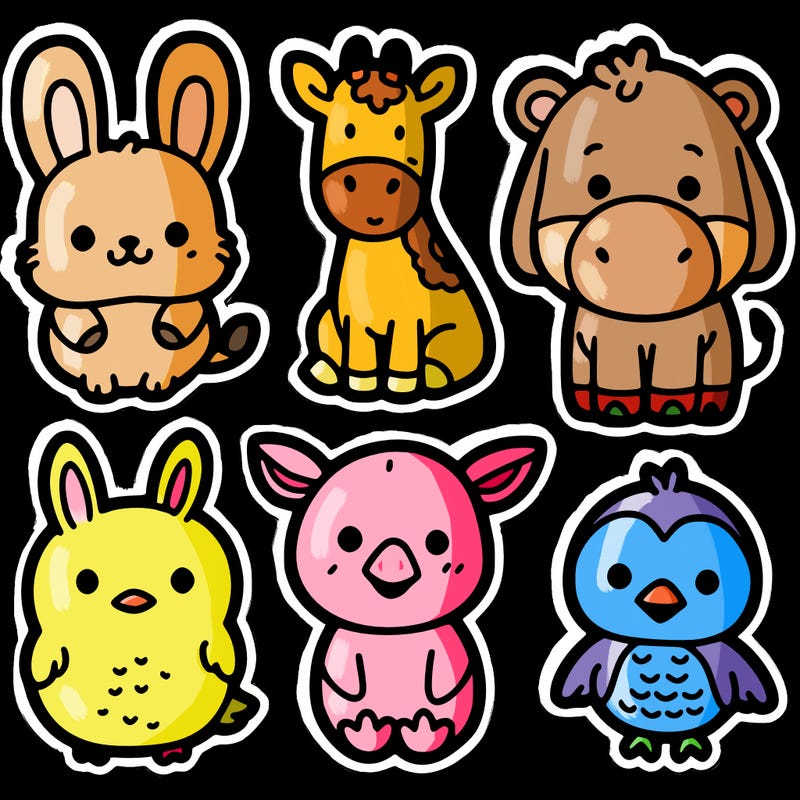 cute animal stickers