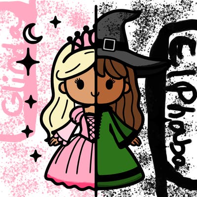 split princess and witch