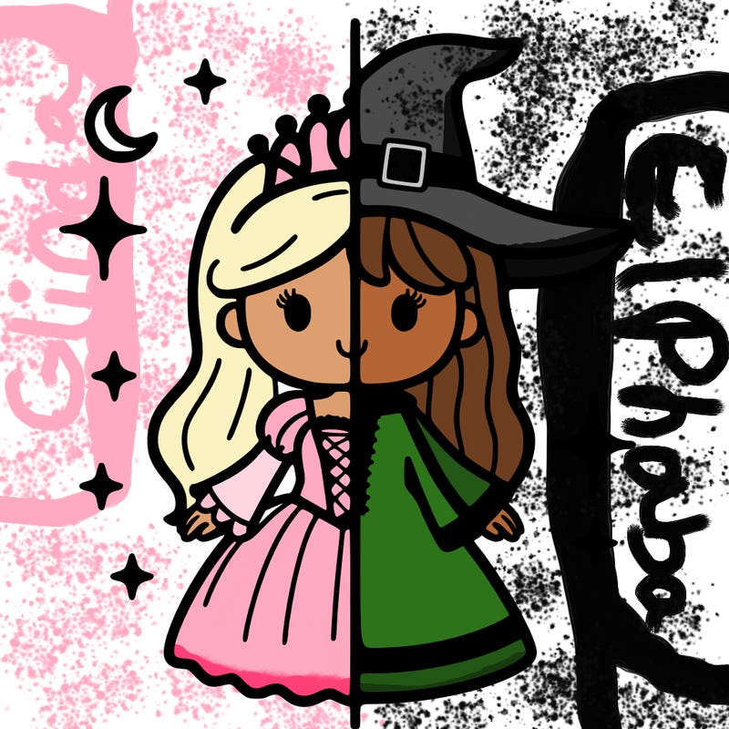split princess and witch