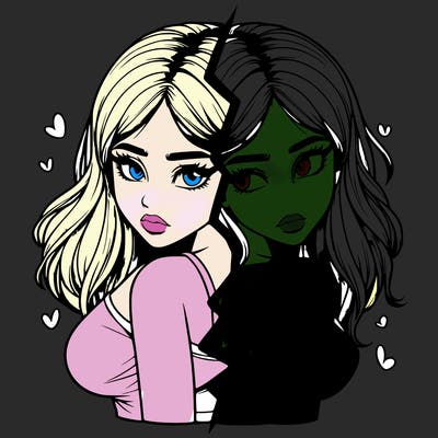 realistic girl split