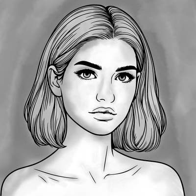 realistic portrait of woman