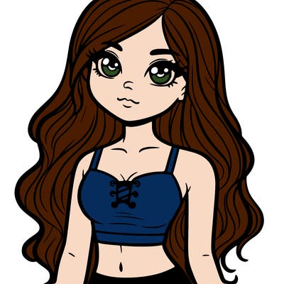 girl with crop top